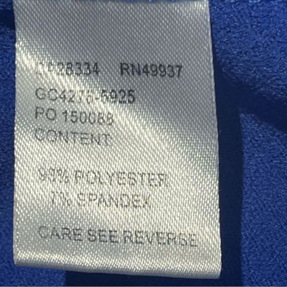 Tail golf skort embossed cerulean blue metal zipper pockets 17 inch size M - Picture 11 of 13